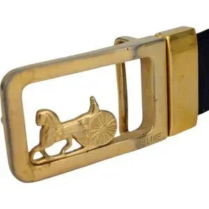 193145AQ (S1) Celine Belt Sulky Buckle Black Leather Celine | Accessories | 93145aq S1 Celine Belt Sulky Buckle  main image 3